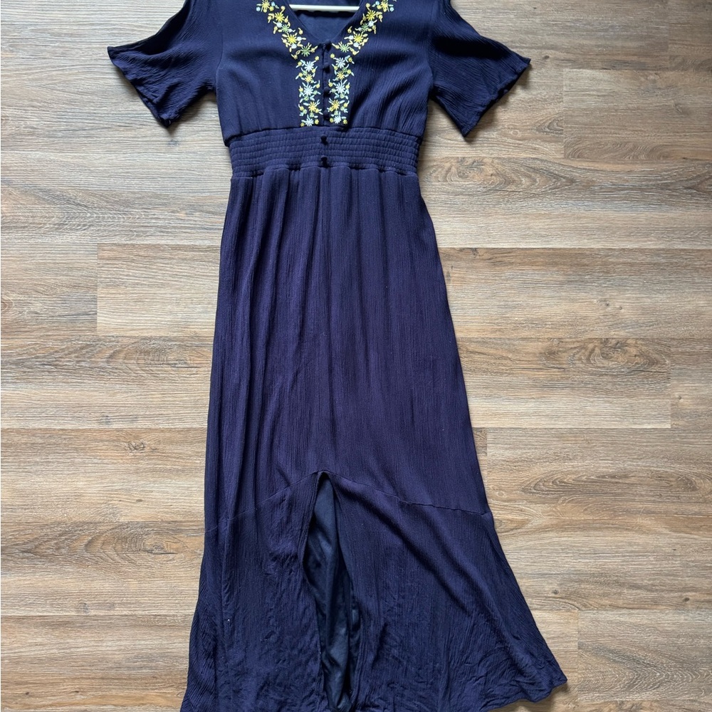 Blue Rain Elegant Navy Blue Maxi Dress